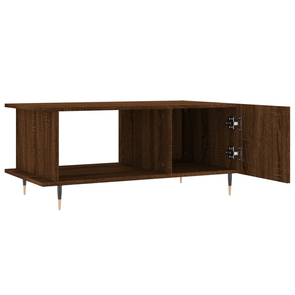 Table basse chêne marron 90x50x40 cm bois d’ingénierie - Tables basses