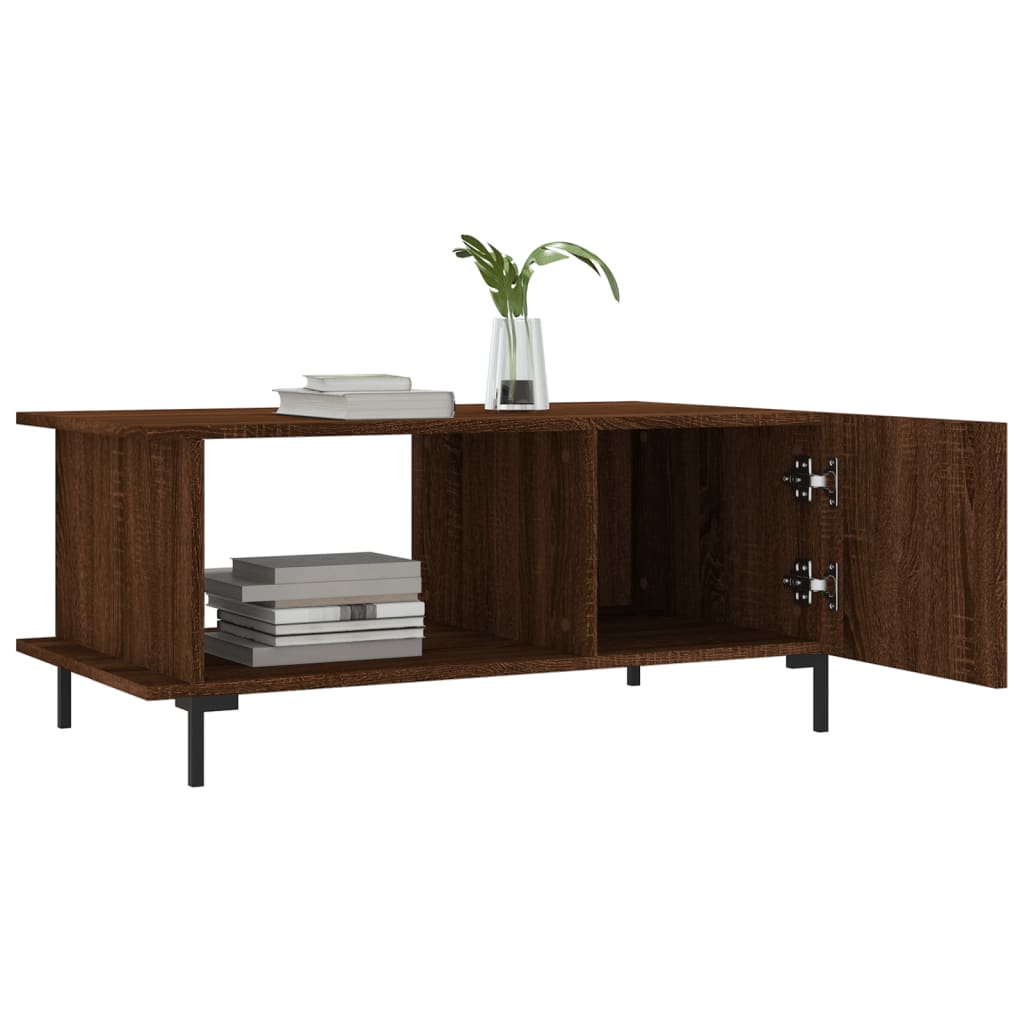 Table basse chêne marron 90x50x40 cm bois d’ingénierie - Tables basses