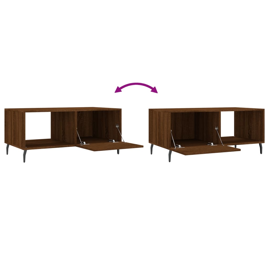 Table basse chêne marron 90x50x40 cm bois d’ingénierie - Tables basses