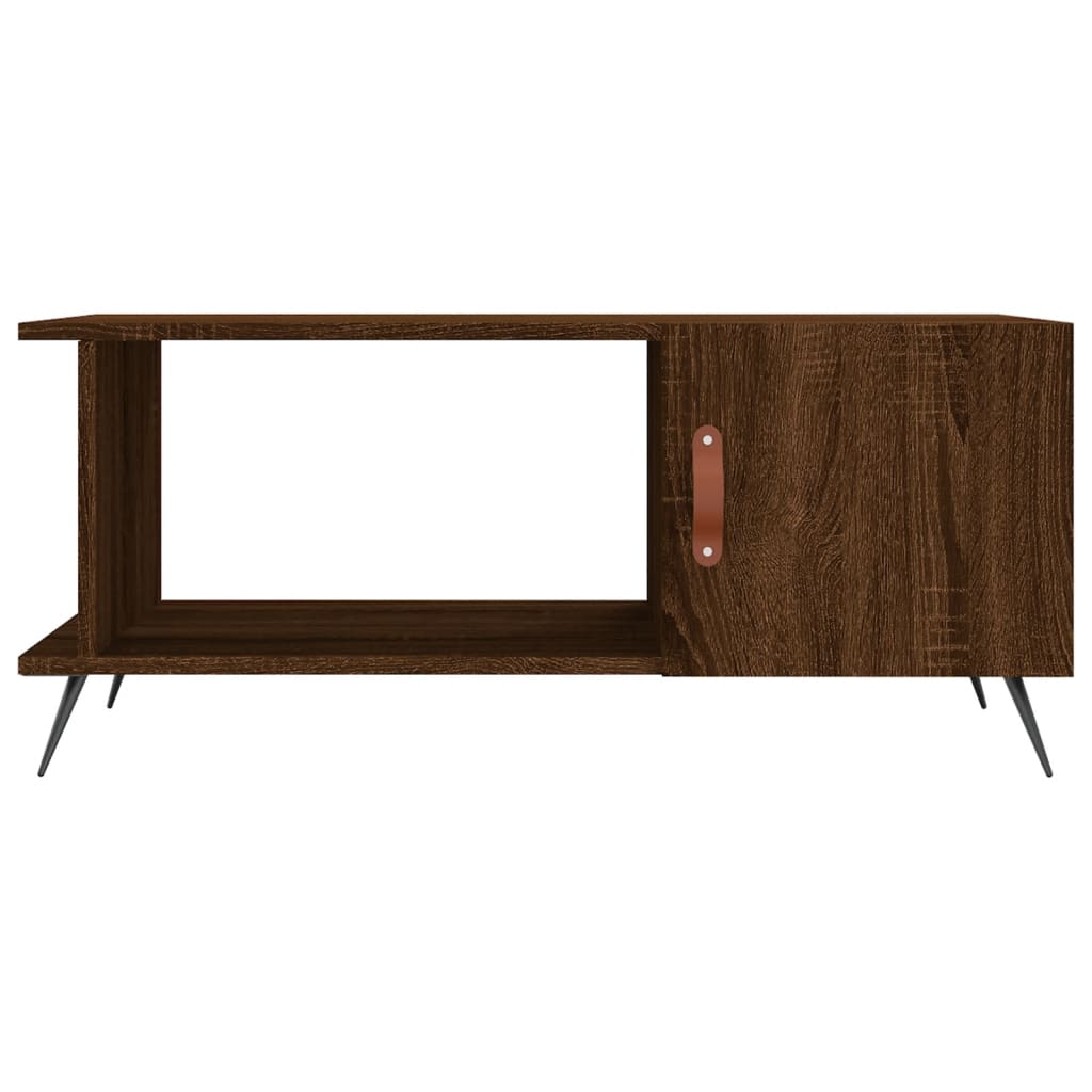 Table basse chêne marron 90x50x40 cm bois d’ingénierie - Tables basses