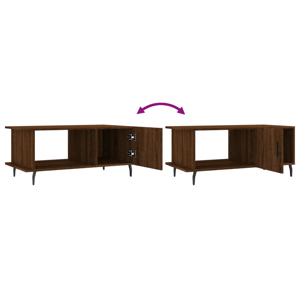 Table basse chêne marron 90x50x40 cm bois d’ingénierie - Tables basses