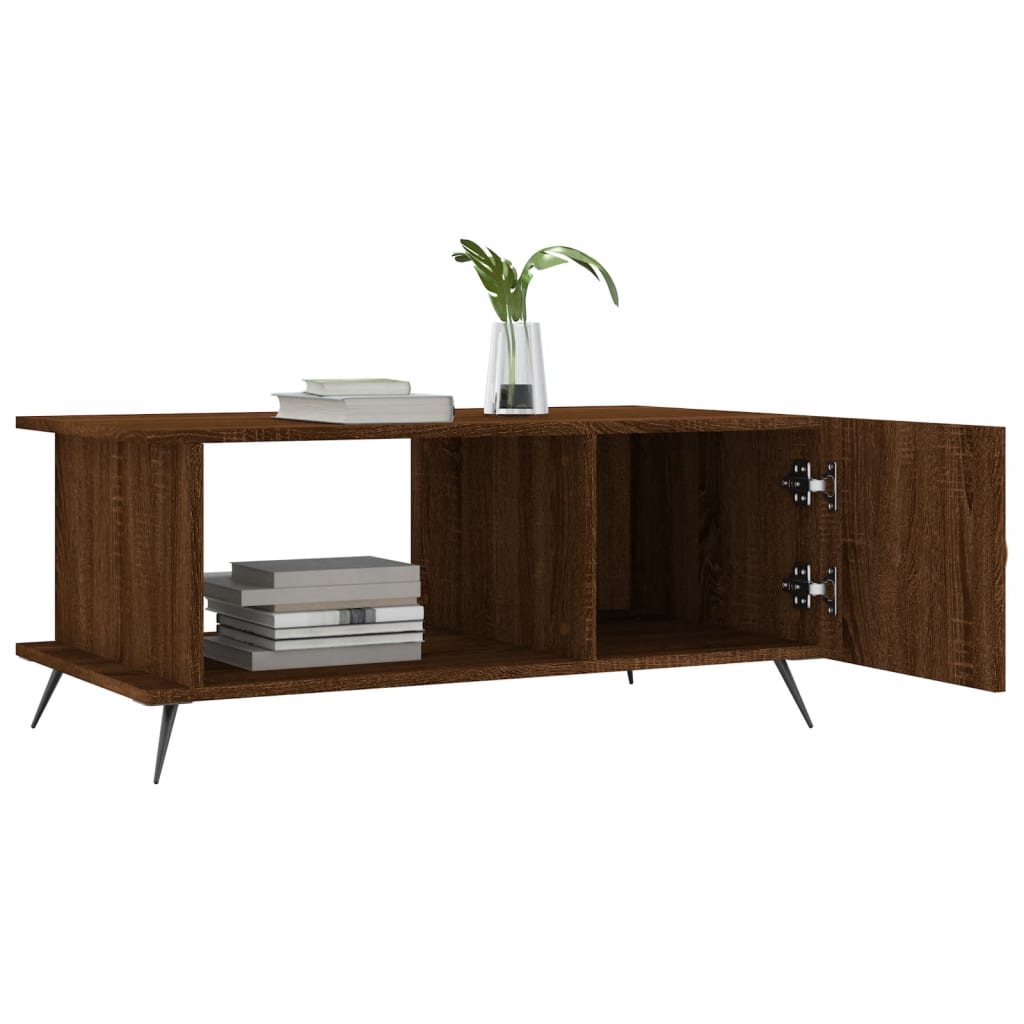 Table basse chêne marron 90x50x40 cm bois d’ingénierie - Tables basses