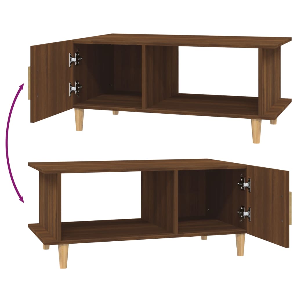 Table basse chêne marron 90x50x40 cm bois d’ingénierie - Tables basses