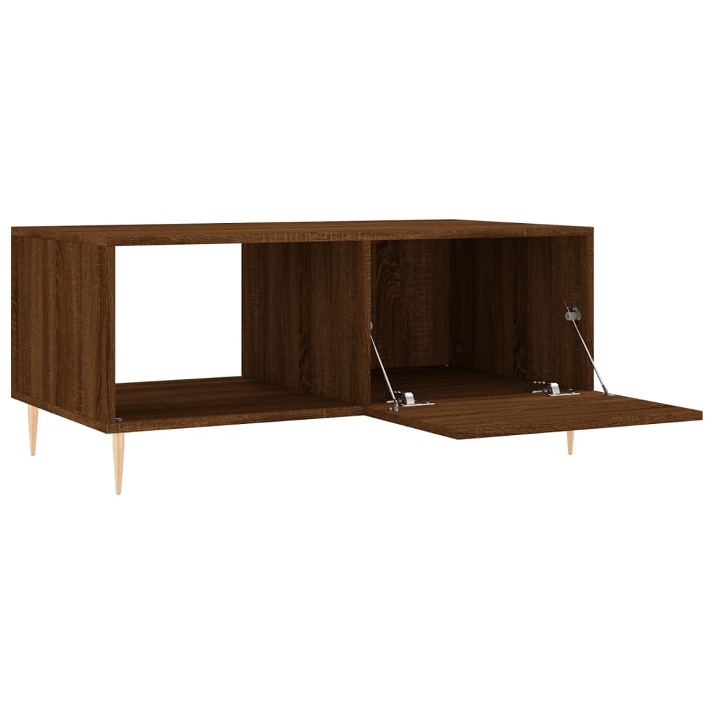 Table basse chêne marron 90x50x40 cm bois d’ingénierie - Tables basses