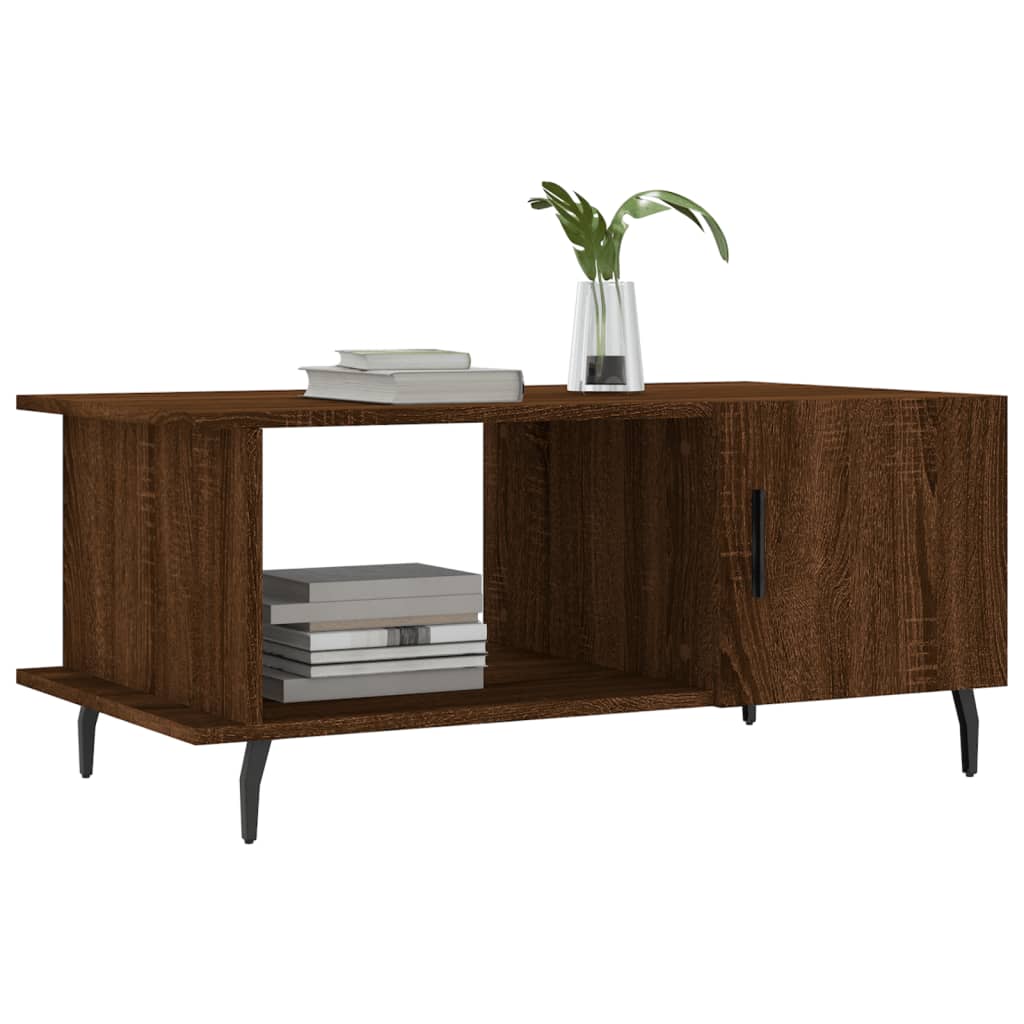 Table basse chêne marron 90x50x40 cm bois d’ingénierie - Tables basses