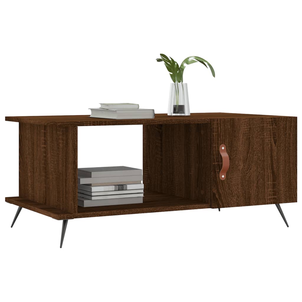 Table basse chêne marron 90x50x40 cm bois d’ingénierie - Tables basses