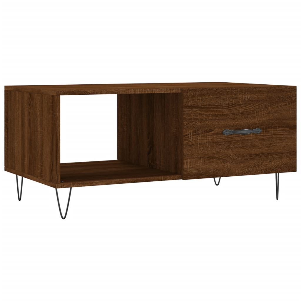 Table basse chêne marron 90x50x40 cm bois d’ingénierie - Tables basses