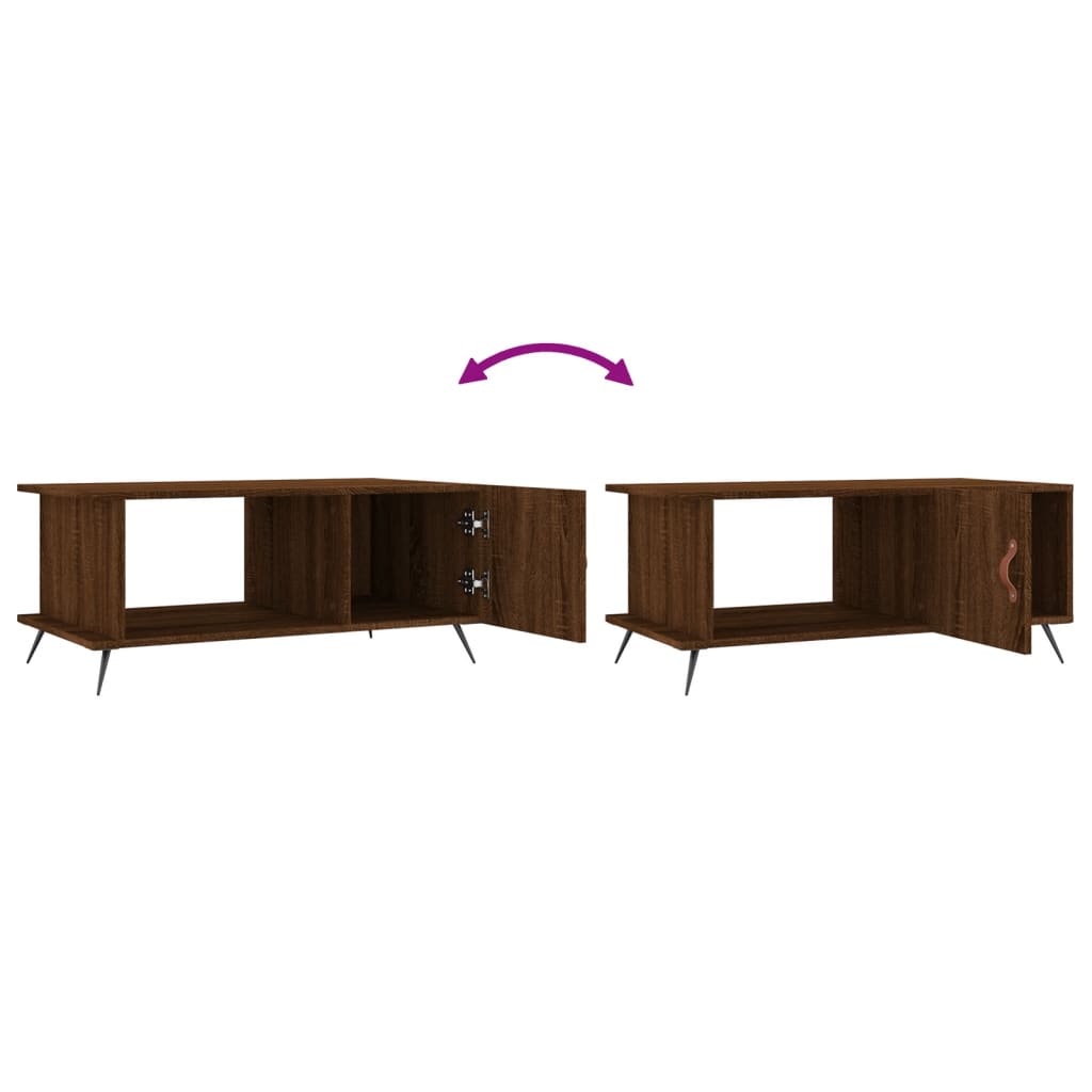 Table basse chêne marron 90x50x40 cm bois d’ingénierie - Tables basses