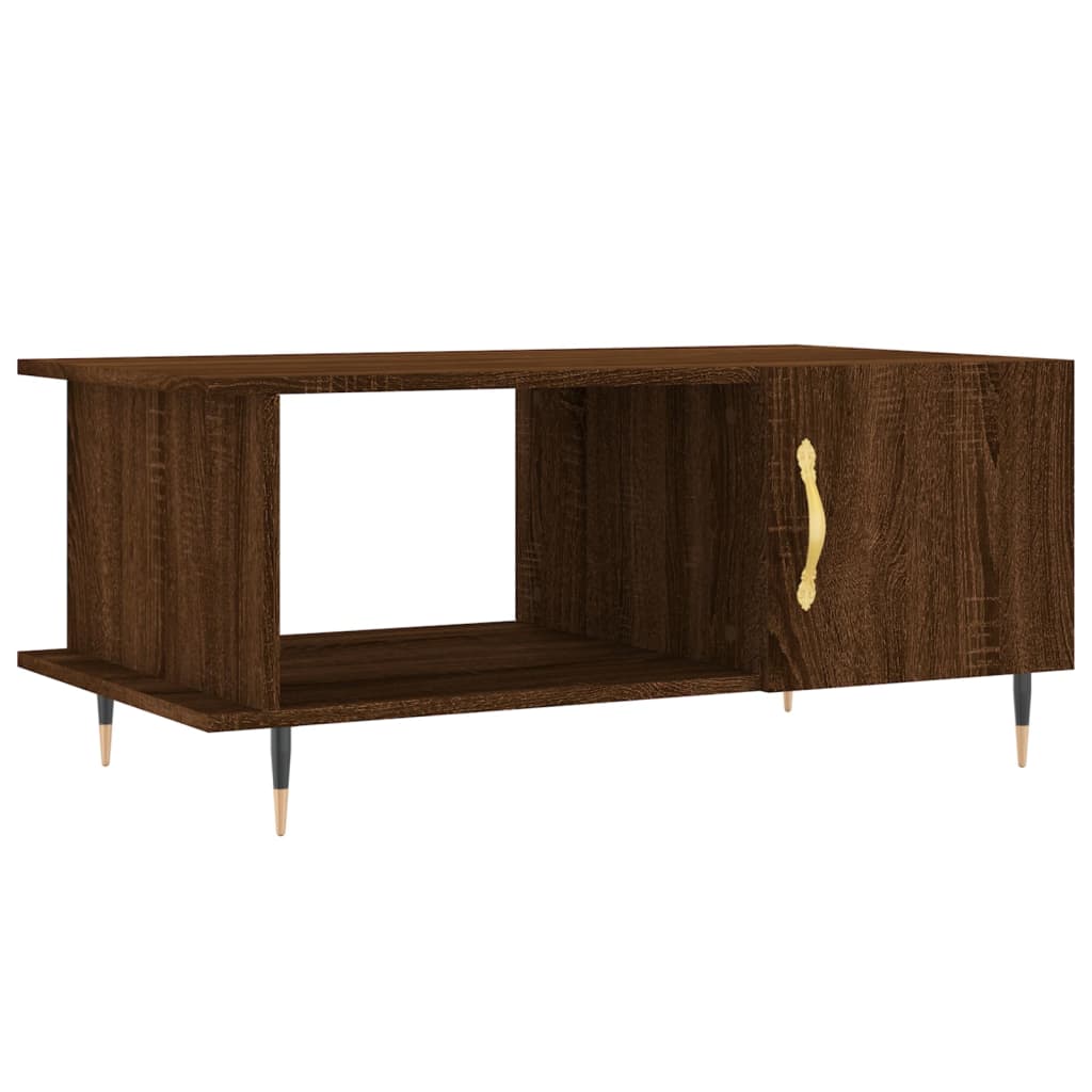Table basse chêne marron 90x50x40 cm bois d’ingénierie - Tables basses