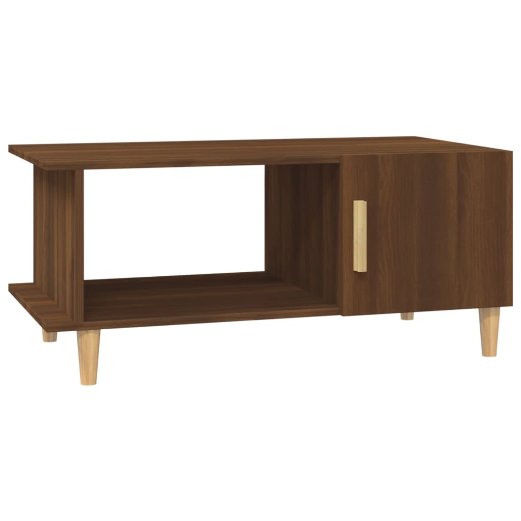 Table basse chêne marron 90x50x40 cm bois d’ingénierie - Tables basses