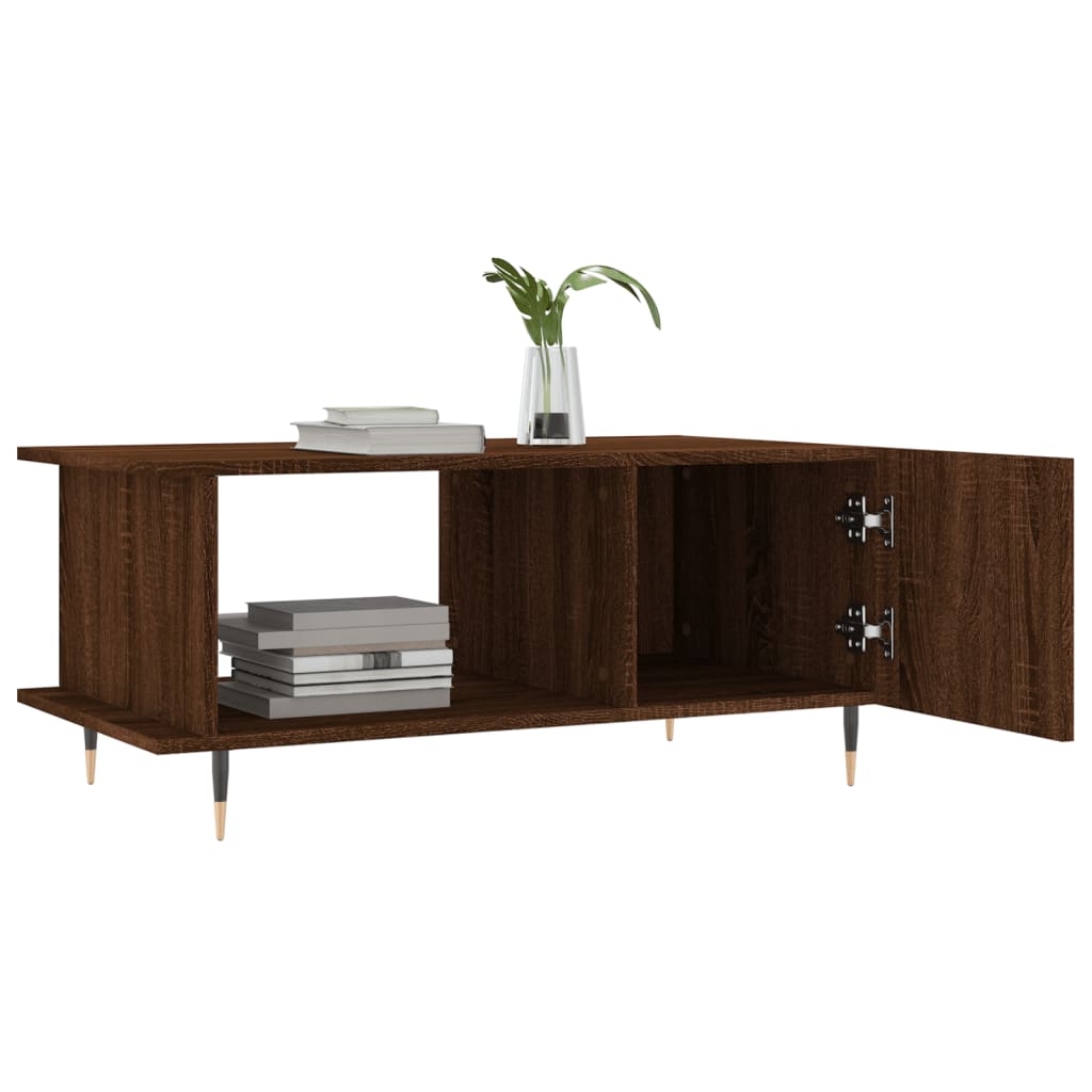 Table basse chêne marron 90x50x40 cm bois d’ingénierie - Tables basses