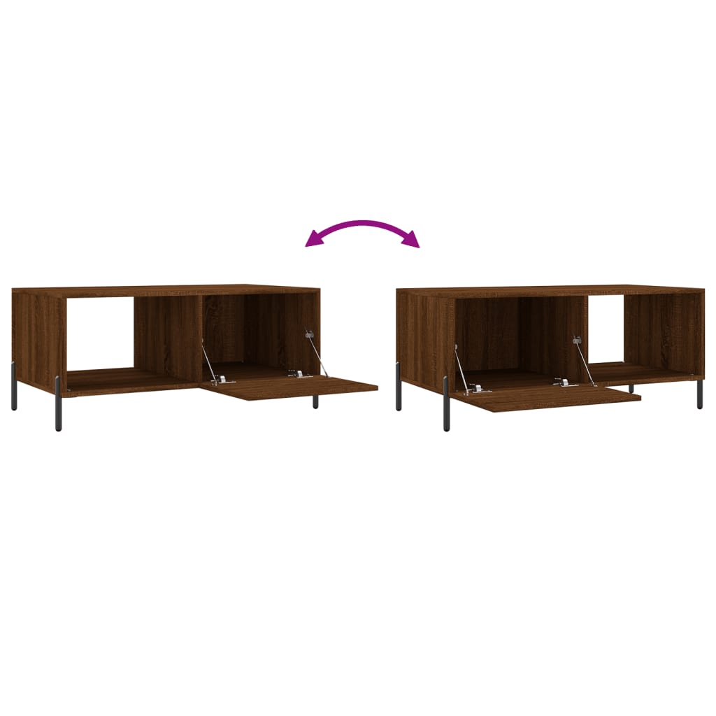Table basse chêne marron 90x50x40 cm bois d’ingénierie - Tables basses