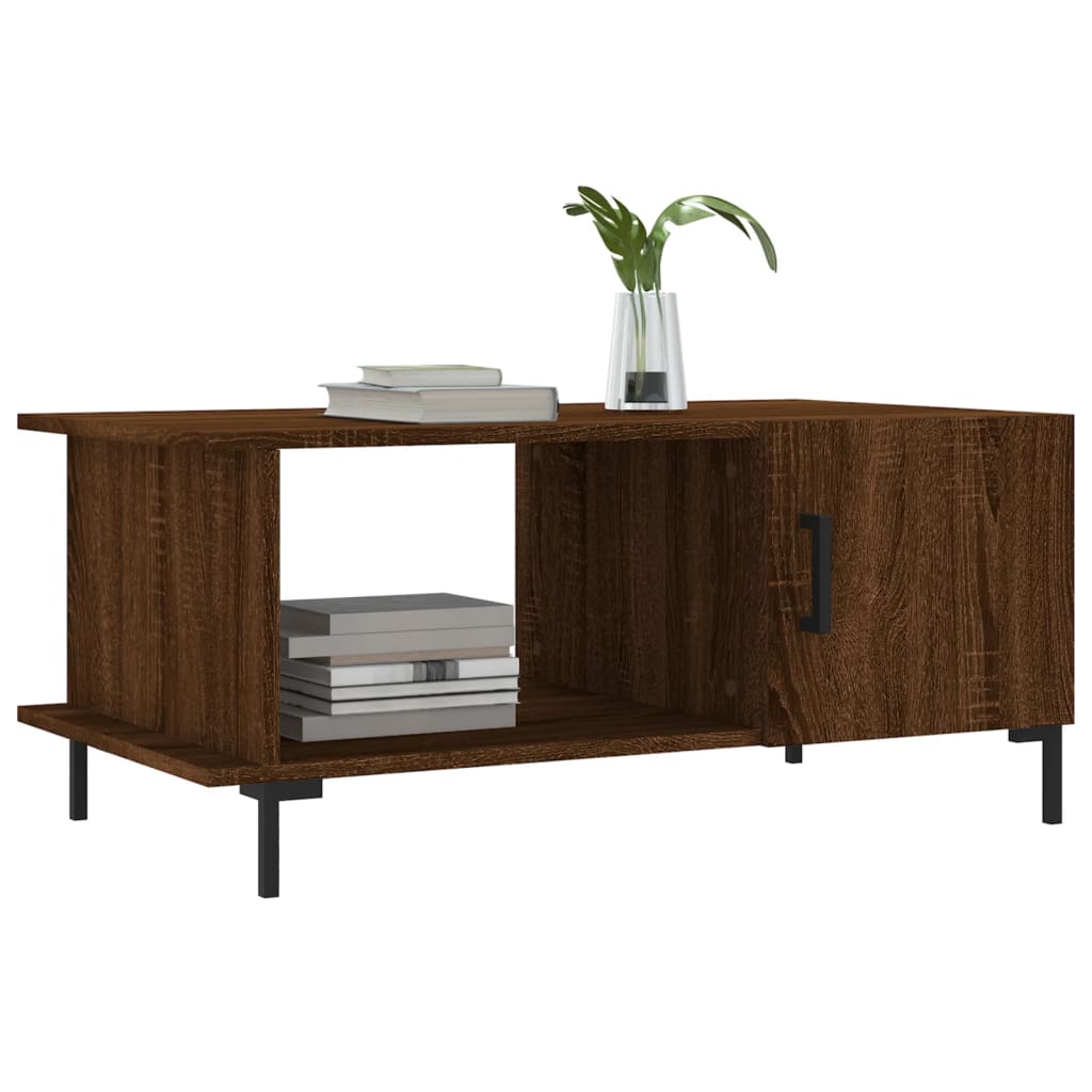 Table basse chêne marron 90x50x40 cm bois d’ingénierie - Tables basses