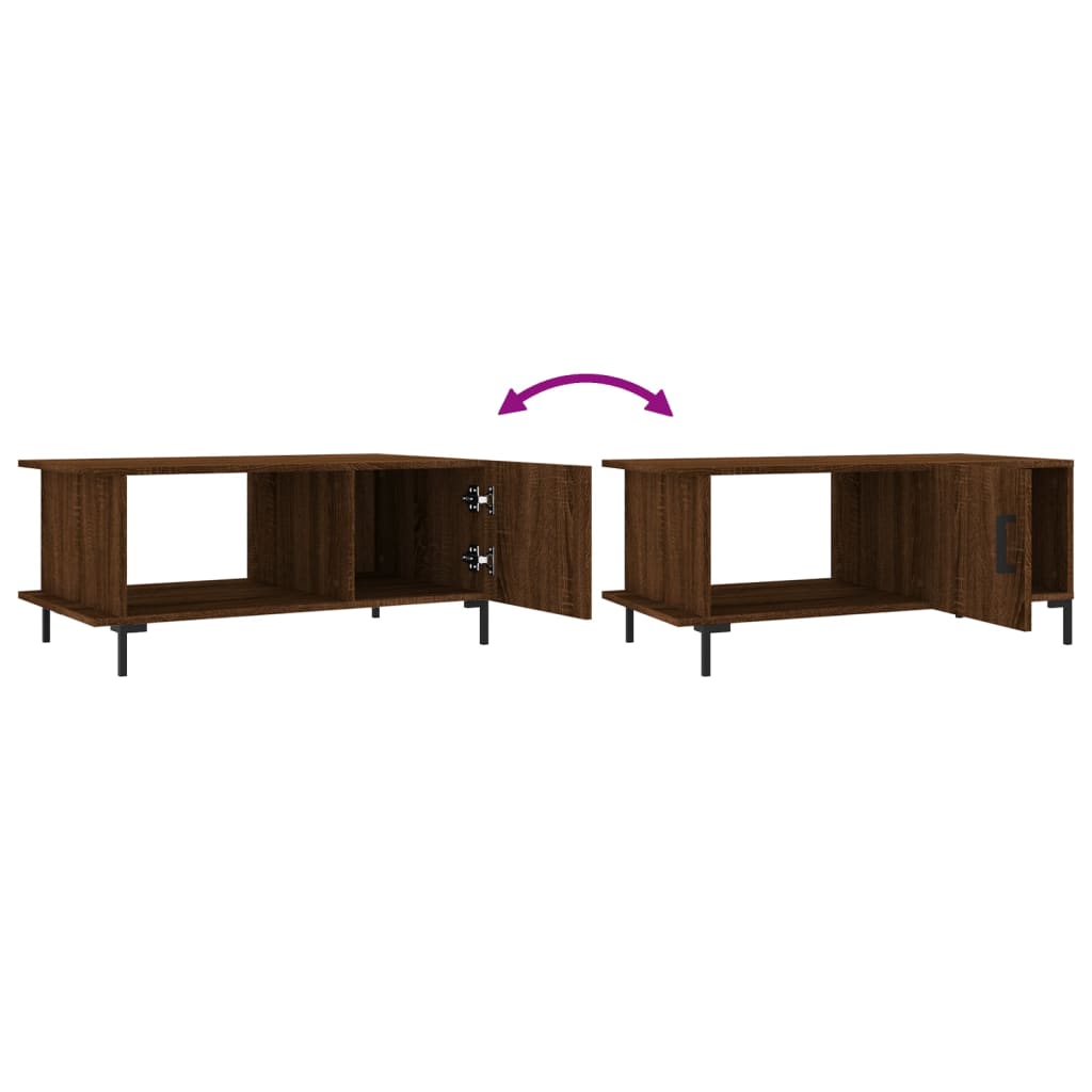 Table basse chêne marron 90x50x40 cm bois d’ingénierie - Tables basses
