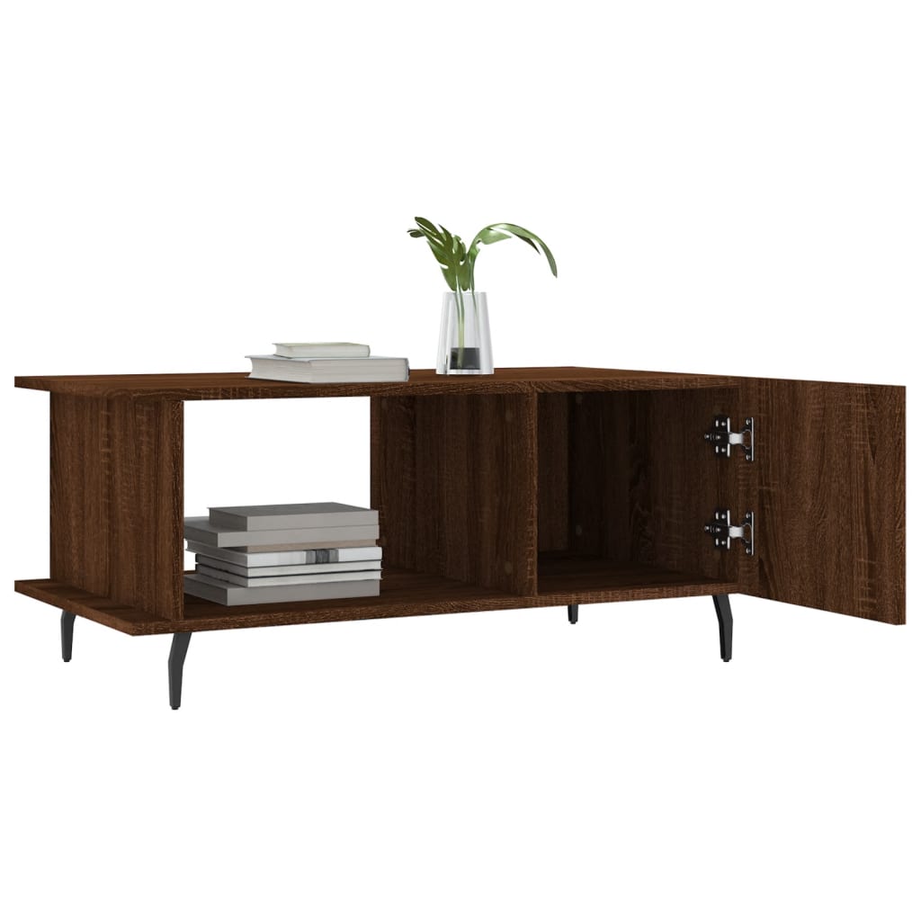 Table basse chêne marron 90x50x40 cm bois d’ingénierie - Tables basses