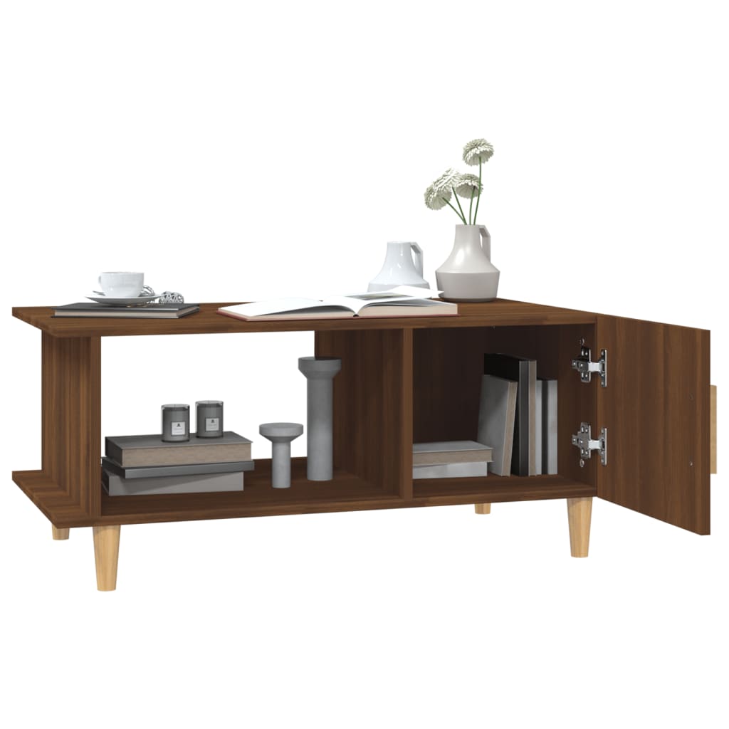 Table basse chêne marron 90x50x40 cm bois d’ingénierie - Tables basses