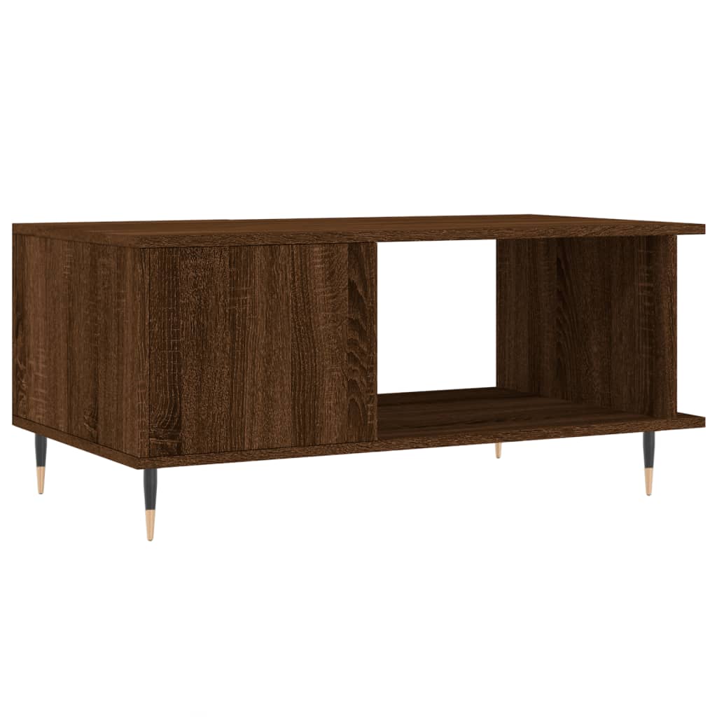 Table basse chêne marron 90x50x40 cm bois d’ingénierie - Tables basses