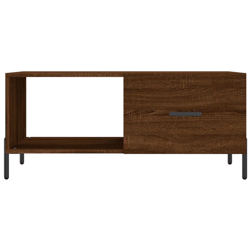 Table basse chêne marron 90x50x40 cm bois d’ingénierie - Tables basses