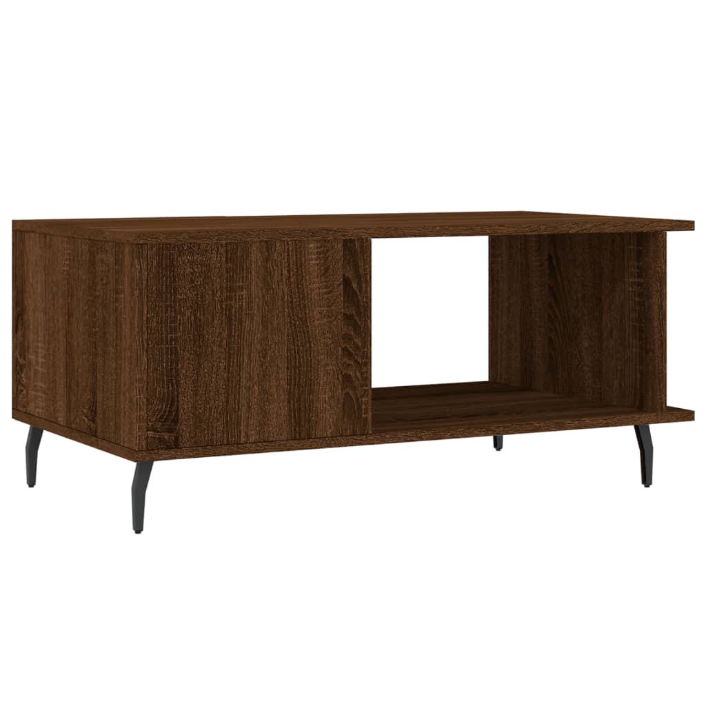 Table basse chêne marron 90x50x40 cm bois d’ingénierie - Tables basses