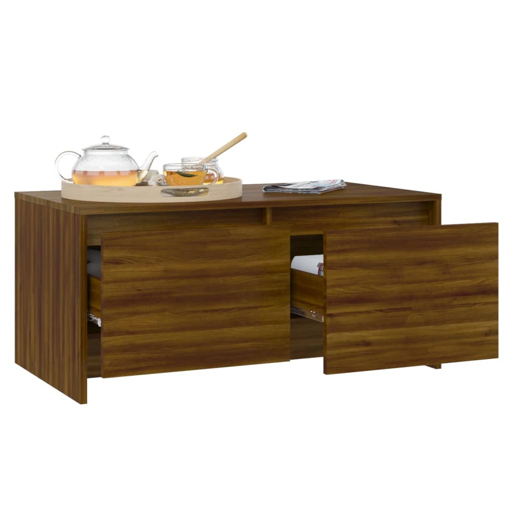 Table basse Chêne marron 90x50x41,5 cm Bois d’ingénierie - Tables basses