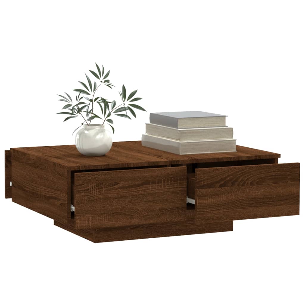 Table basse Chêne marron 90x60x31 cm Bois d’ingénierie - Tables basses