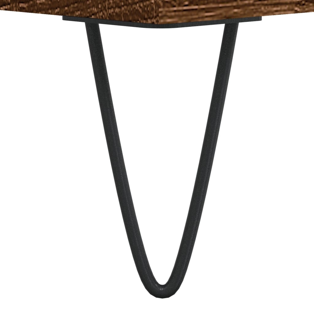 Table basse chêne marron 90x60x35 cm bois d’ingénierie - Tables basses