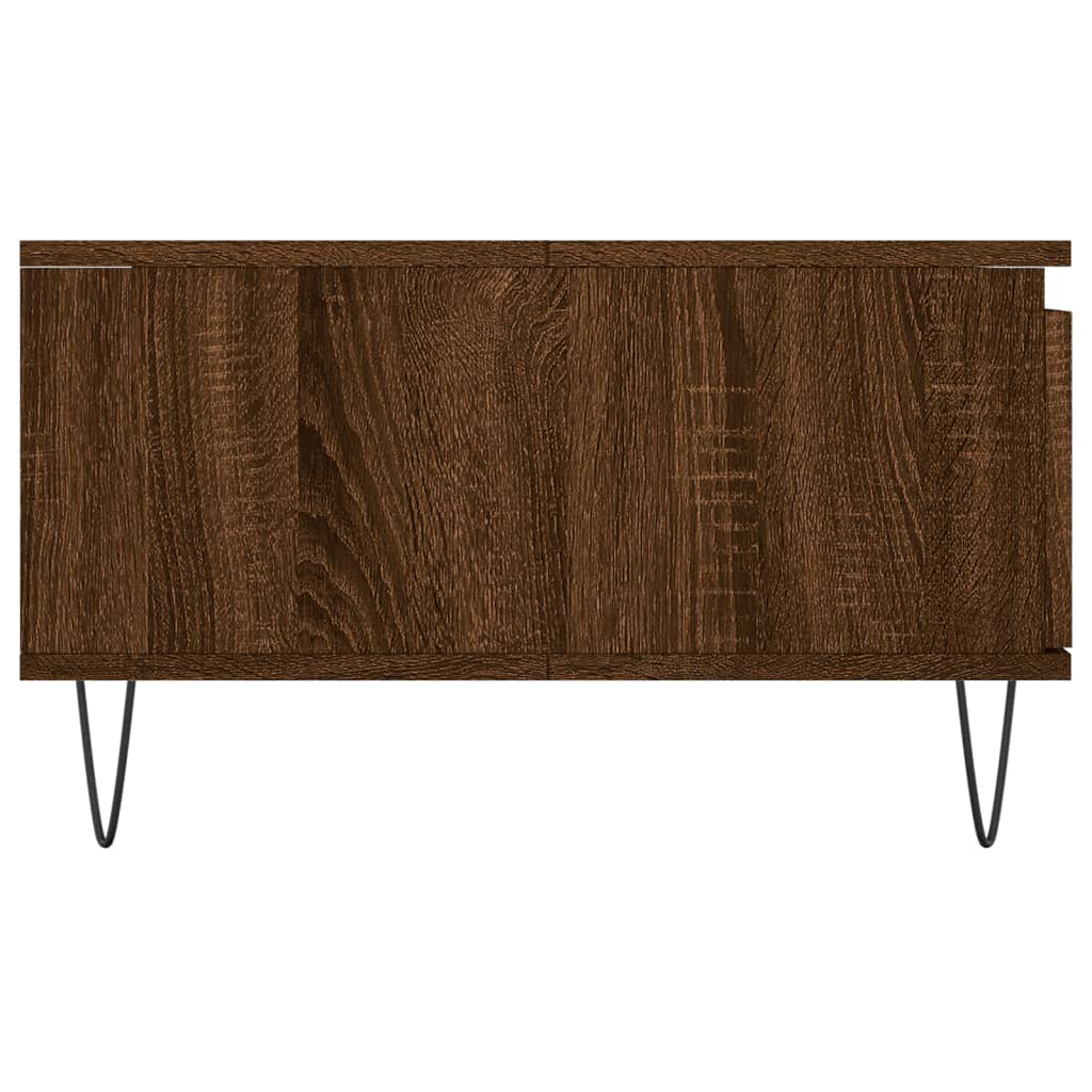 Table basse chêne marron 90x60x35 cm bois d’ingénierie - Tables basses
