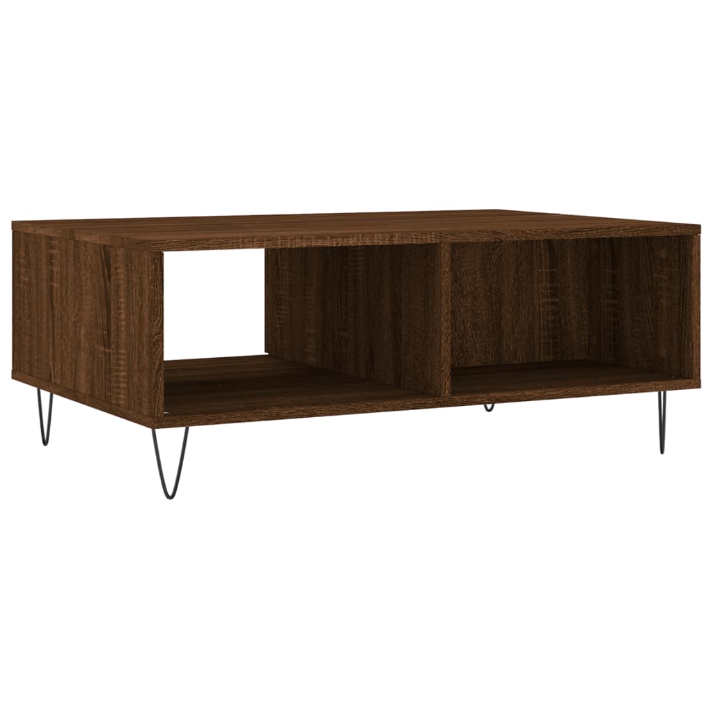 Table basse chêne marron 90x60x35 cm bois d’ingénierie - Tables basses