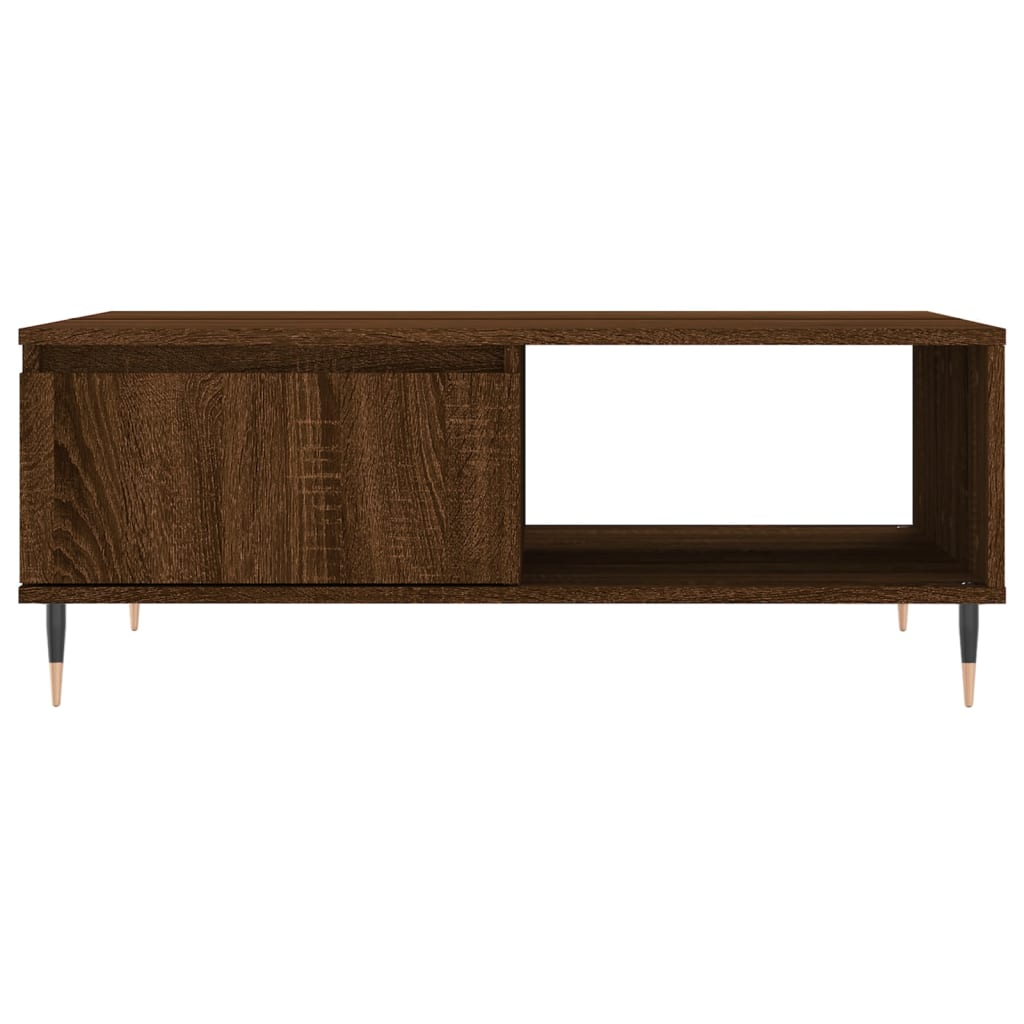 Table basse chêne marron 90x60x35 cm bois d’ingénierie - Tables basses