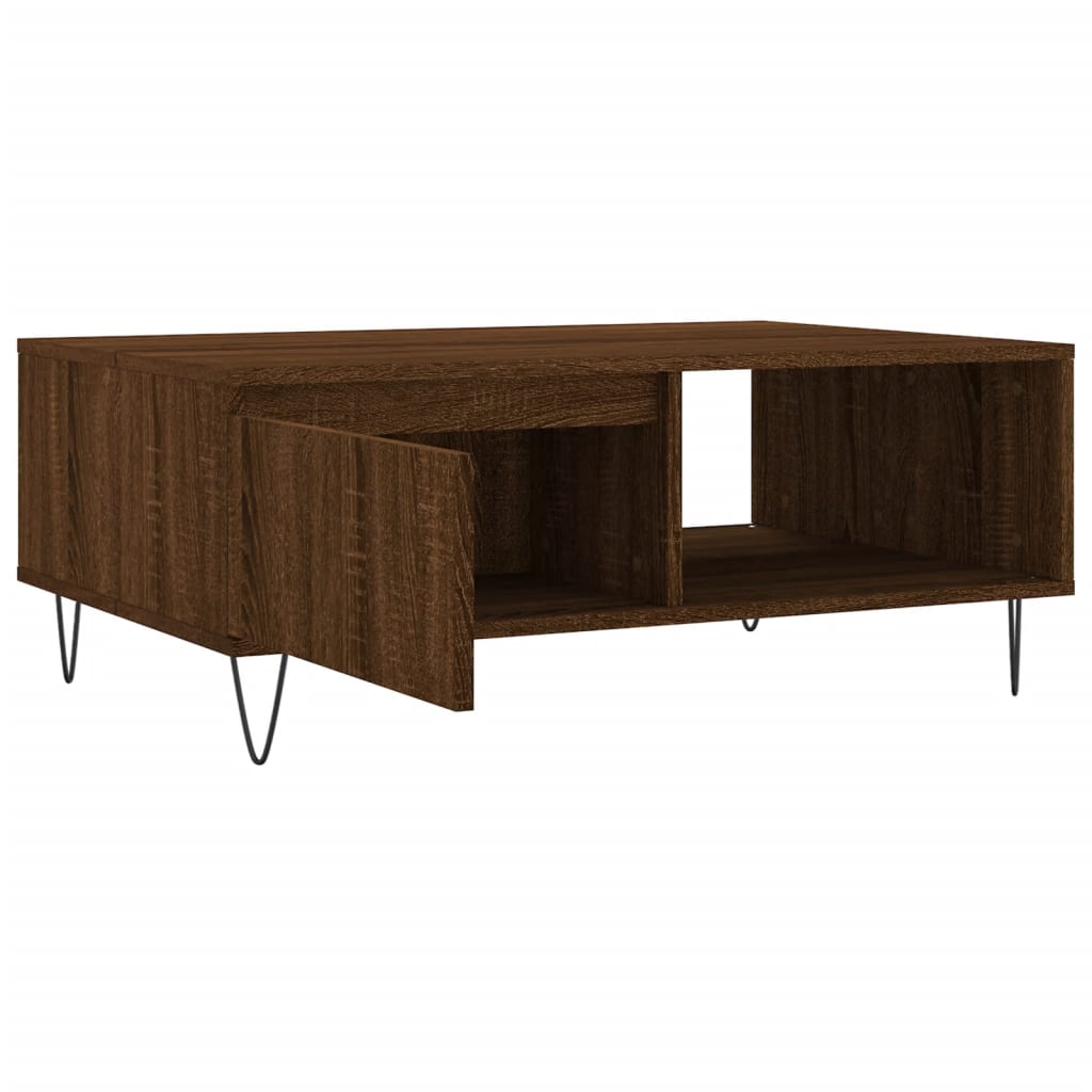 Table basse chêne marron 90x60x35 cm bois d’ingénierie - Tables basses
