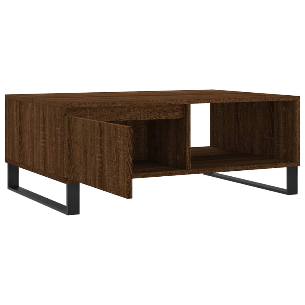 Table basse chêne marron 90x60x35 cm bois d’ingénierie - Tables basses