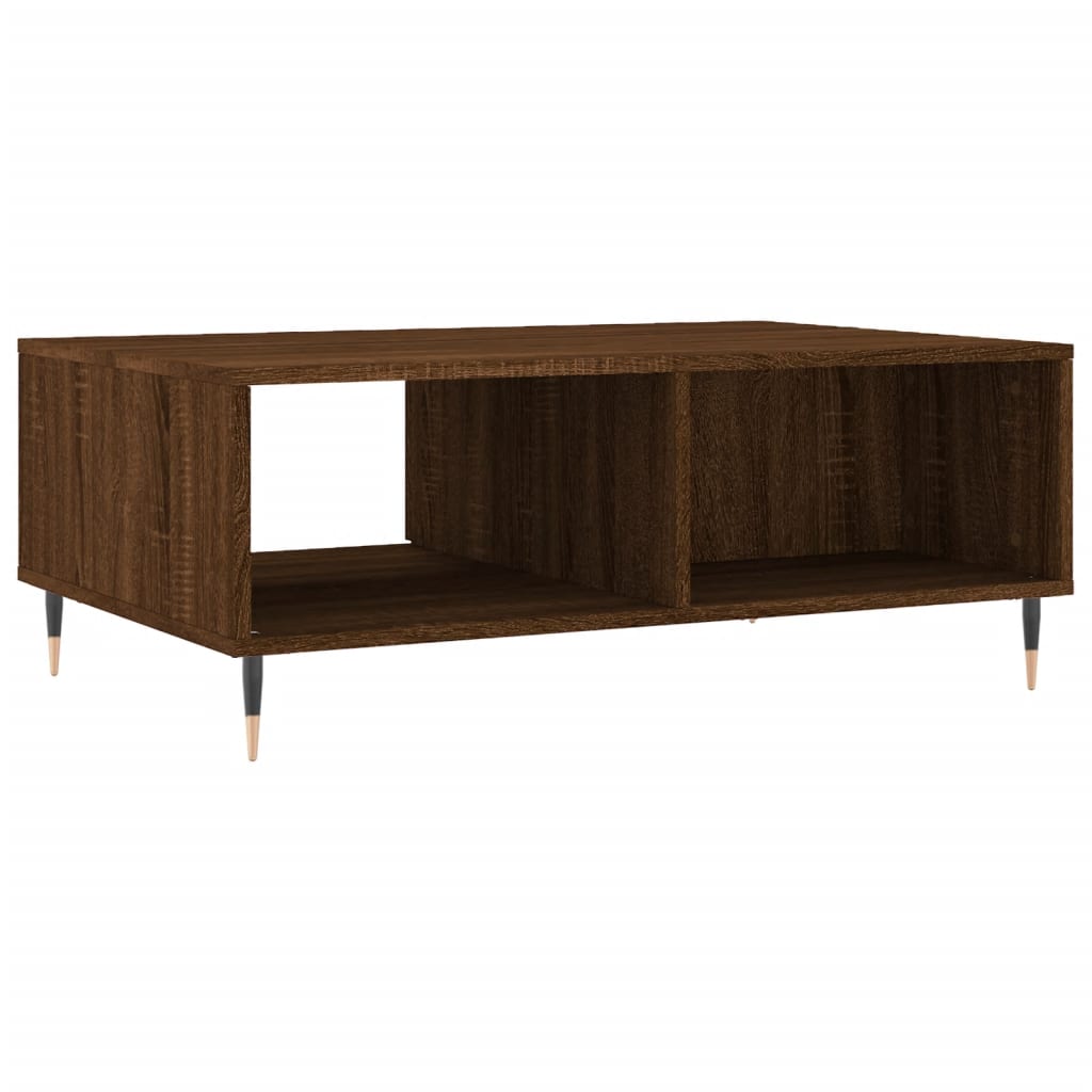 Table basse chêne marron 90x60x35 cm bois d’ingénierie - Tables basses