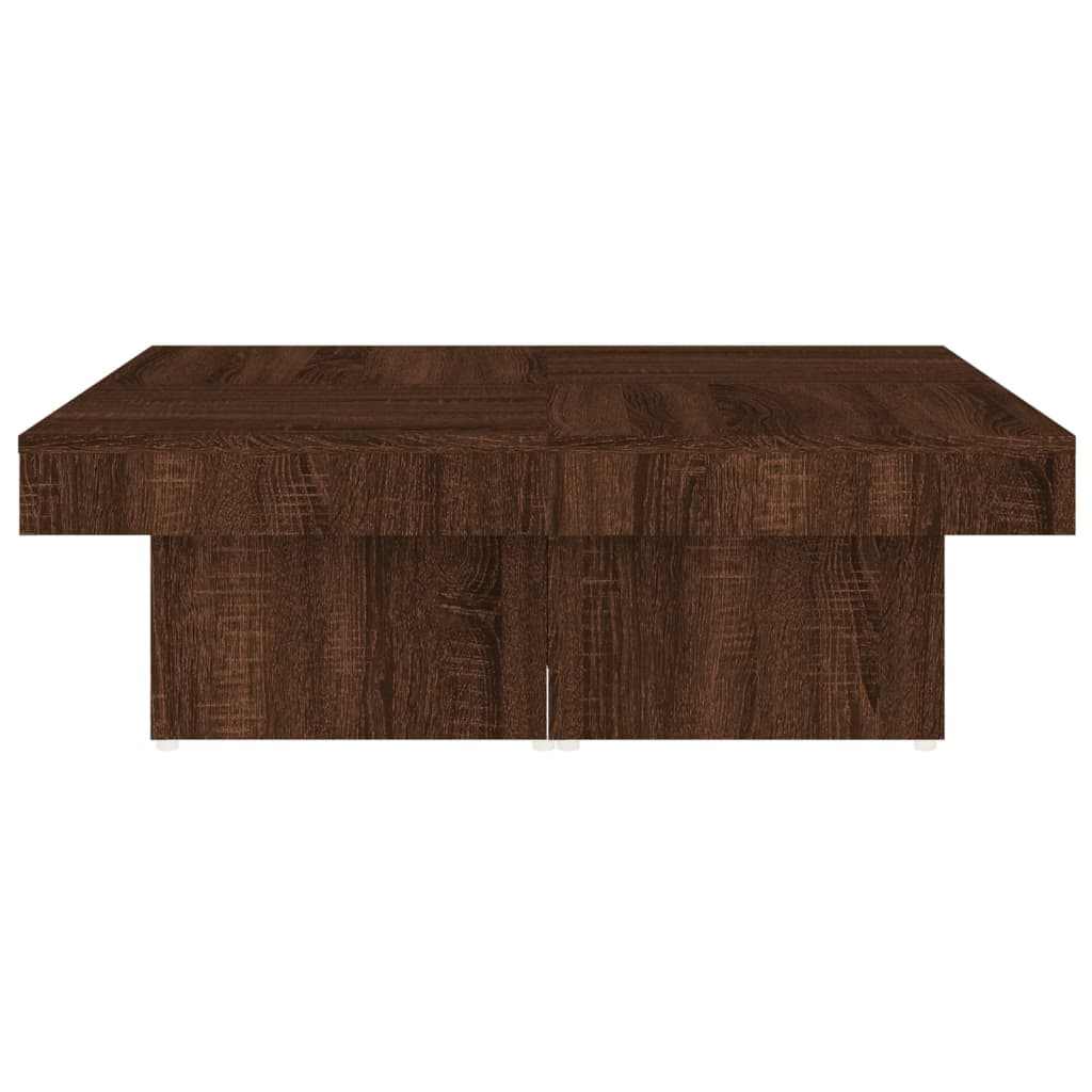 Table basse Chêne marron 90x90x28 cm Bois d’ingénierie - Tables basses