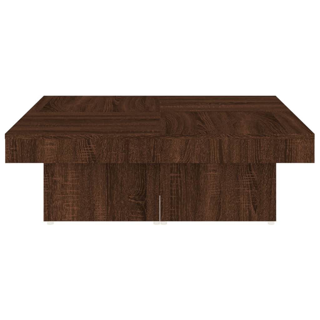 Table basse Chêne marron 90x90x28 cm Bois d’ingénierie - Tables basses