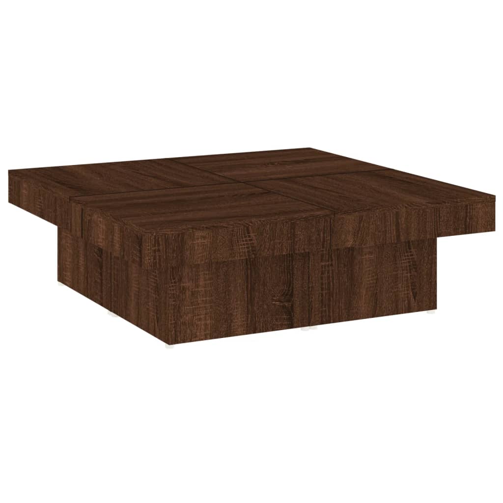 Table basse Chêne marron 90x90x28 cm Bois d’ingénierie - Tables basses