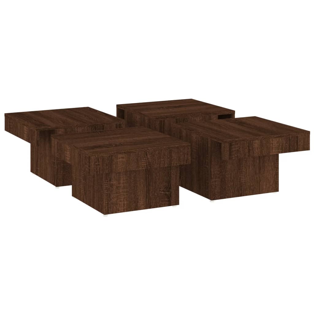 Table basse Chêne marron 90x90x28 cm Bois d’ingénierie - Tables basses