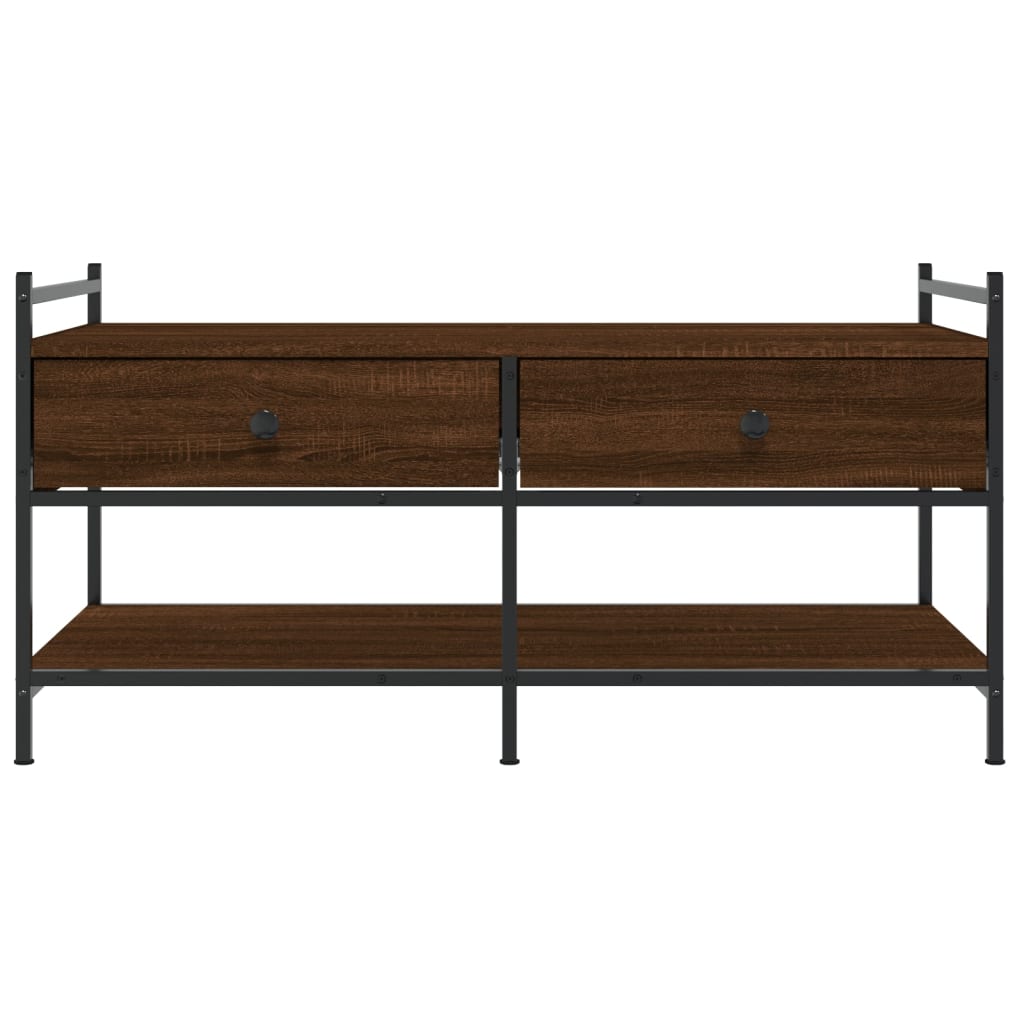 Table basse chêne marron 99x50x50 cm bois d’ingénierie - Tables basses