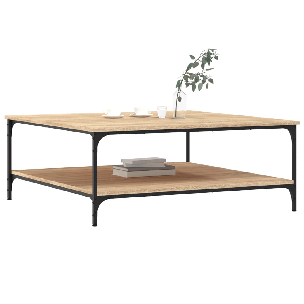 Table basse chêne sonoma 100x100x40 cm bois d’ingénierie - Tables basses