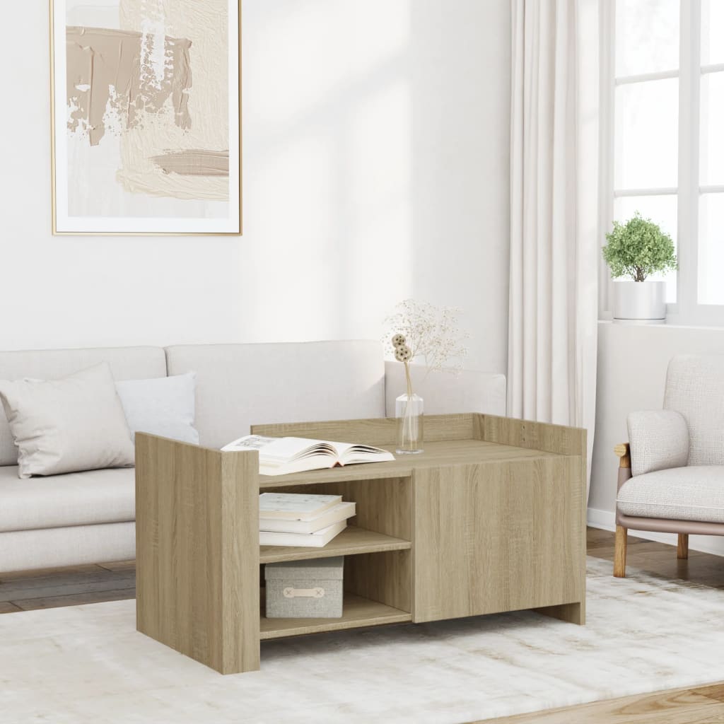 Table basse chêne sonoma 100x50x50 cm bois d’ingénierie - Tables basses