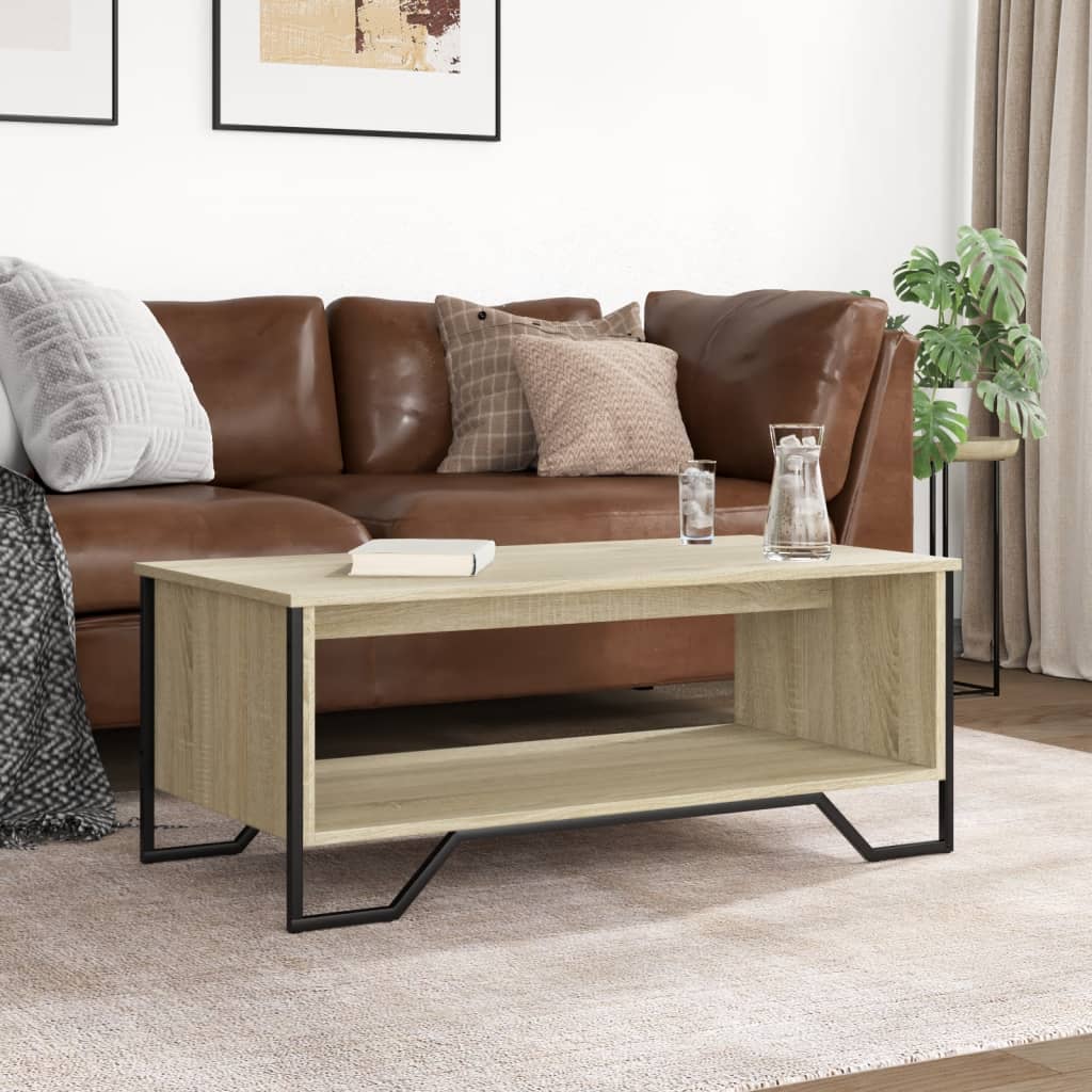 Table basse chêne sonoma 100x51x40 cm bois d’ingénierie - Tables basses