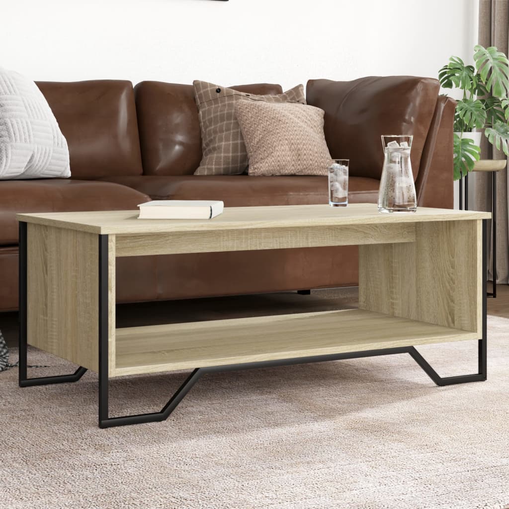 Table basse chêne sonoma 100x51x40 cm bois d’ingénierie - Tables basses
