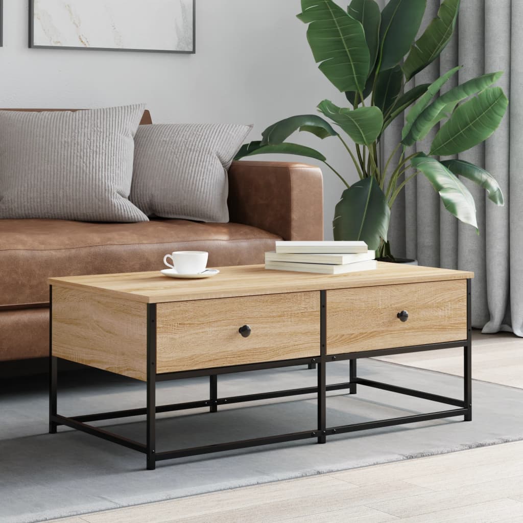 Table basse chêne sonoma 100x51x40 cm bois d’ingénierie - Tables basses