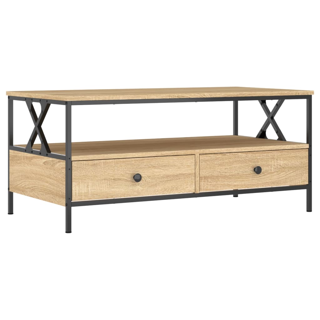 Table basse chêne sonoma 100x51x45 cm bois d’ingénierie - Tables basses