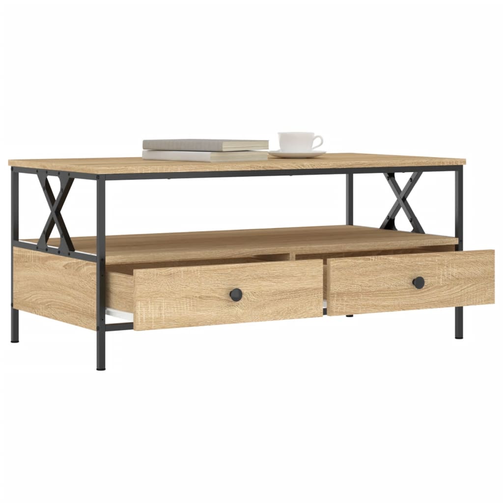 Table basse chêne sonoma 100x51x45 cm bois d’ingénierie - Tables basses