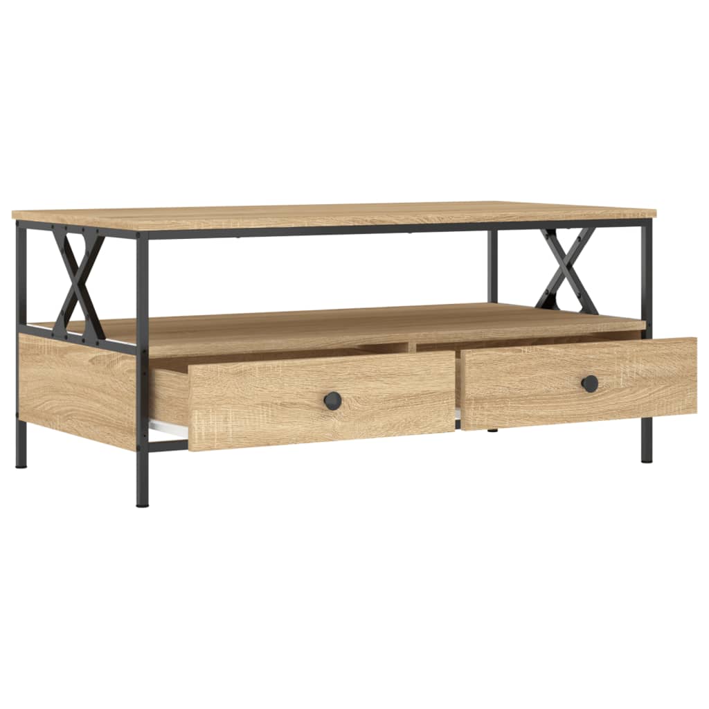 Table basse chêne sonoma 100x51x45 cm bois d’ingénierie - Tables basses