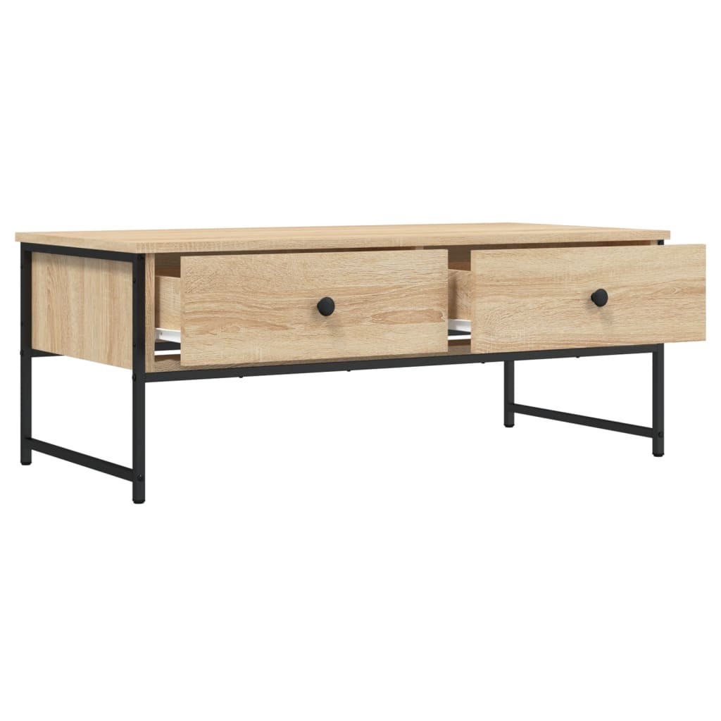 Table basse chêne sonoma 101x49x39,5 cm bois d’ingénierie - Tables basses