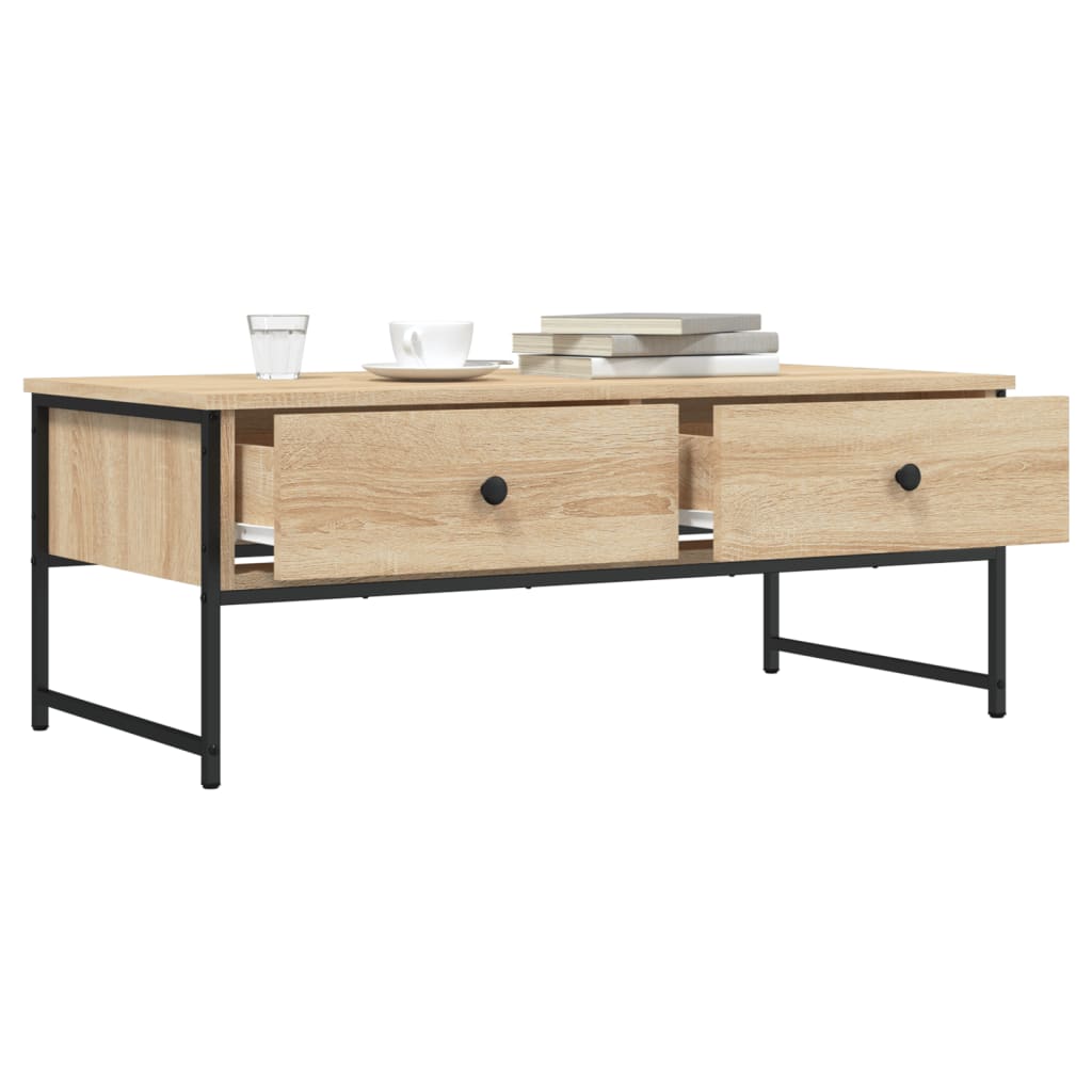 Table basse chêne sonoma 101x49x39,5 cm bois d’ingénierie - Tables basses