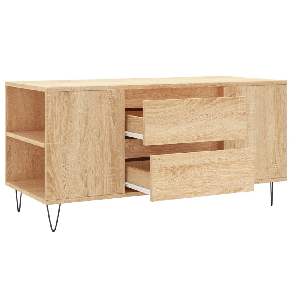 Table basse chêne sonoma 102x44,5x50 cm bois d’ingénierie - Tables basses