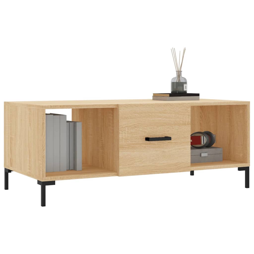 Table basse chêne sonoma 102x50x40 cm bois d’ingénierie - Tables basses