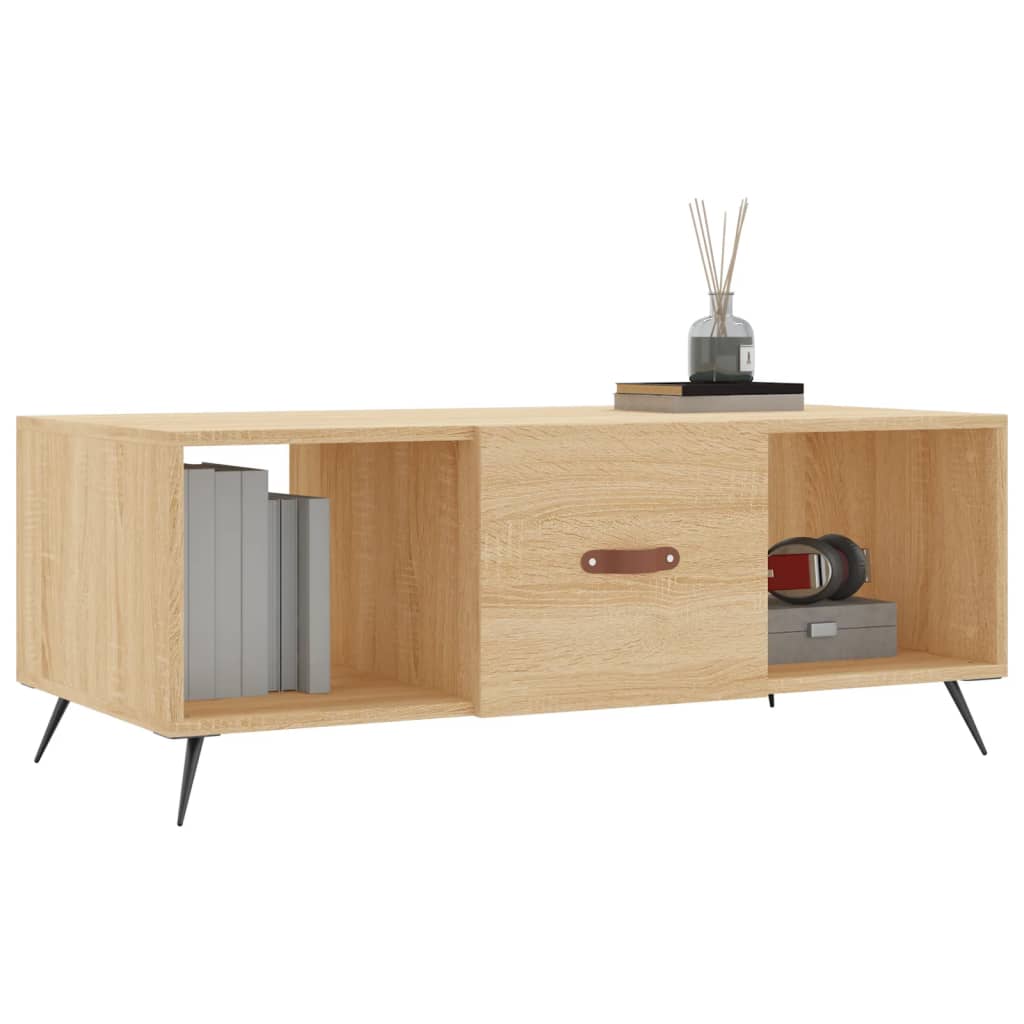 Table basse chêne sonoma 102x50x40 cm bois d’ingénierie - Tables basses